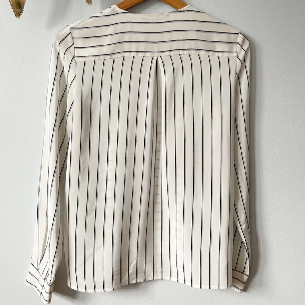 Judith & Charles Silk stripe button up - Picture 3 of 6